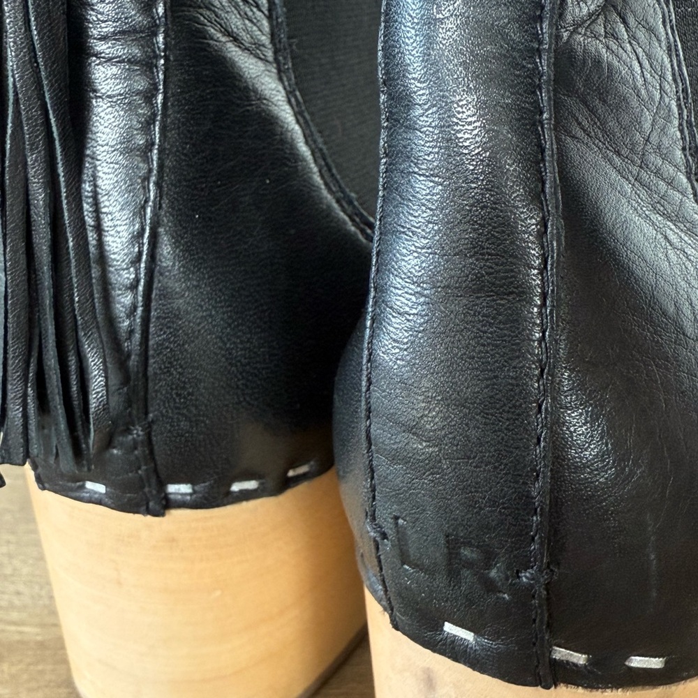 LOEFFLER RANDALL BLACK LEATHER CLOG BOOT - sz. 6 - Picture 7 of 7